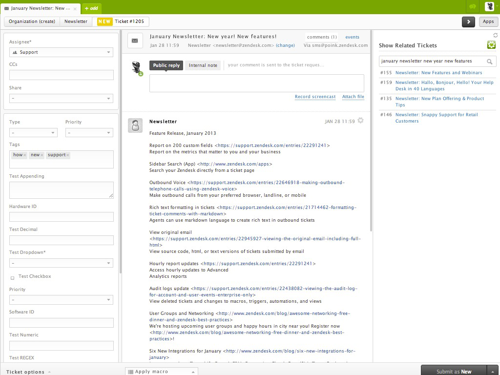 Show Related Tickets screenshot 1